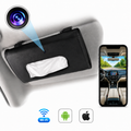Wi‑Fi 1080p Vehicle Interior Tissue Box with Security Camera and Motion Detection