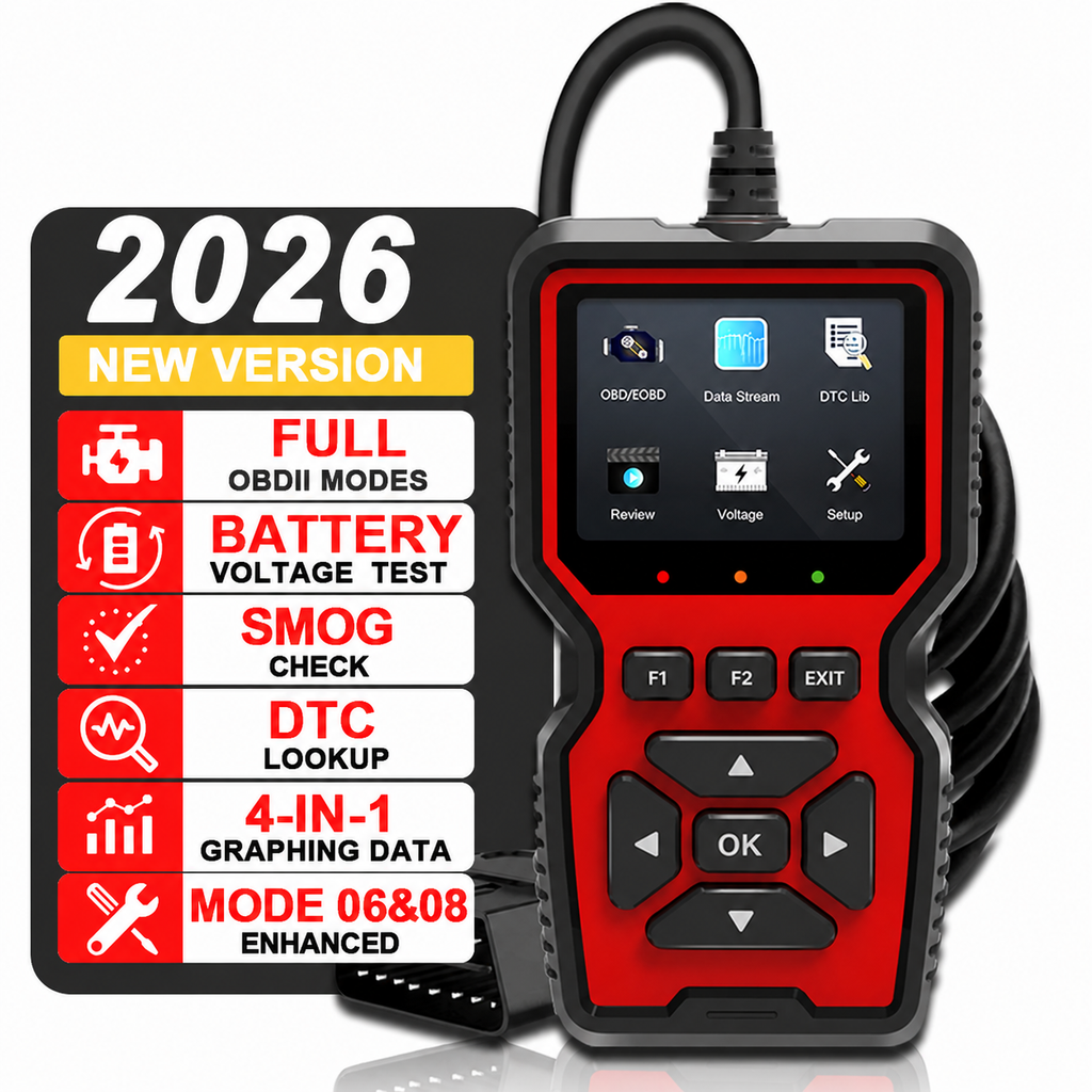 2026 V530 OBD2 Scanner Car Diagnostic Tool – Universal Engine Fault Code Reader with Live Data, Battery Test & 2.8" HD Display