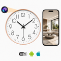 Wi‑Fi 1080p Clock Camera with Motion Detection & Live View - White