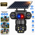 15MP WiFi Solar Security Camera – 360° PTZ, Night Vision, Motion Tracking & Two-Way Audio