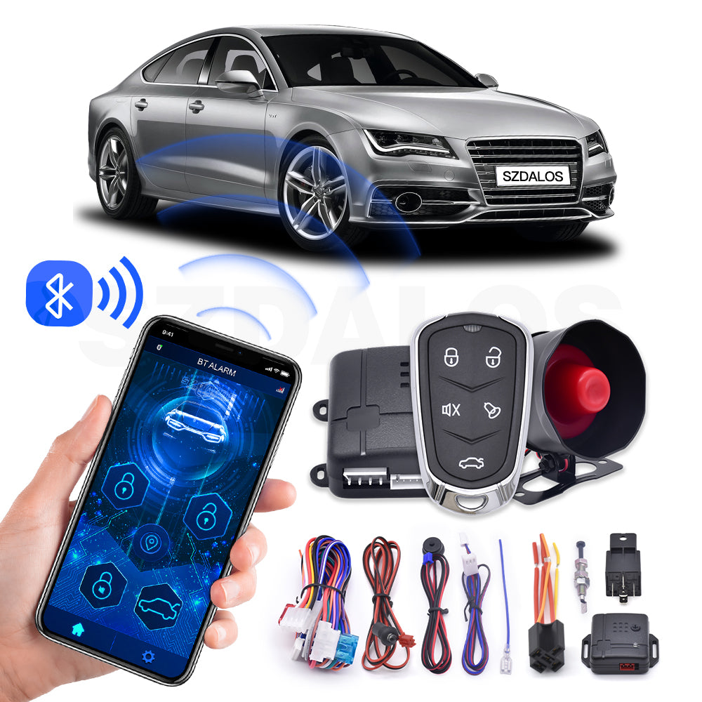 BT Car Alarm System – Bluetooth App Control, Keyless Entry & Central Locking