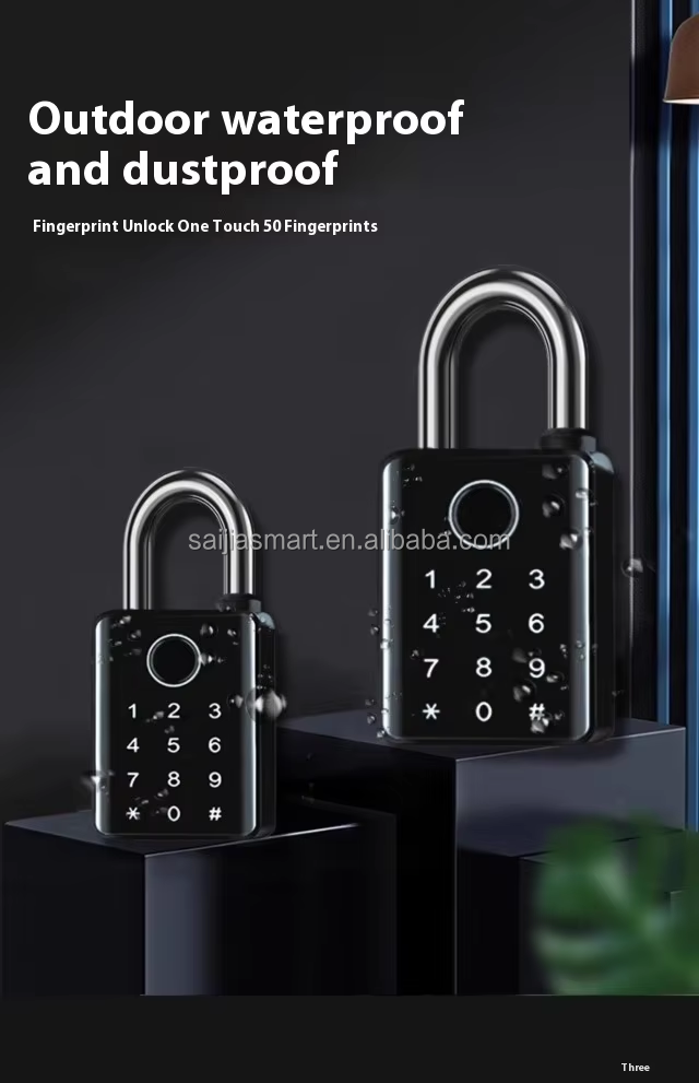 SJ103 Smart Fingerprint Padlock – Tuya WiFi Waterproof IP67 Keyless Lock
