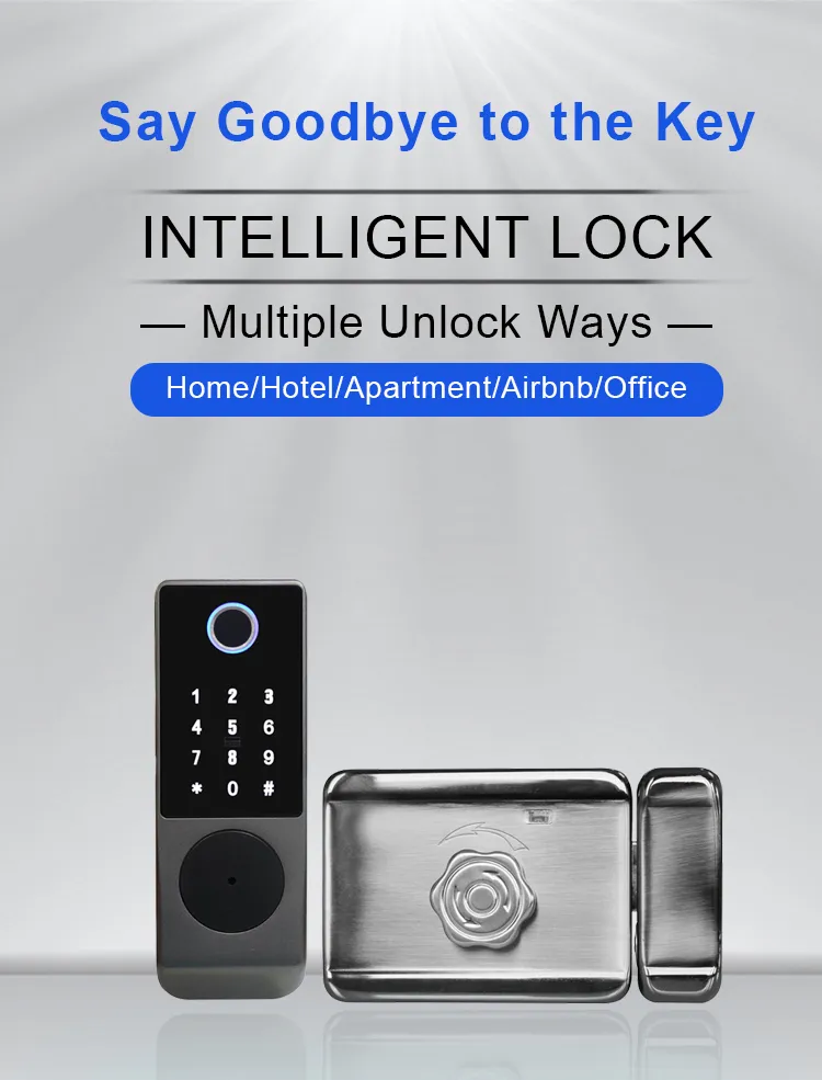 X1Pro Tuya Smart Fingerprint Door Lock – WiFi & Bluetooth Rim Lock for Gates