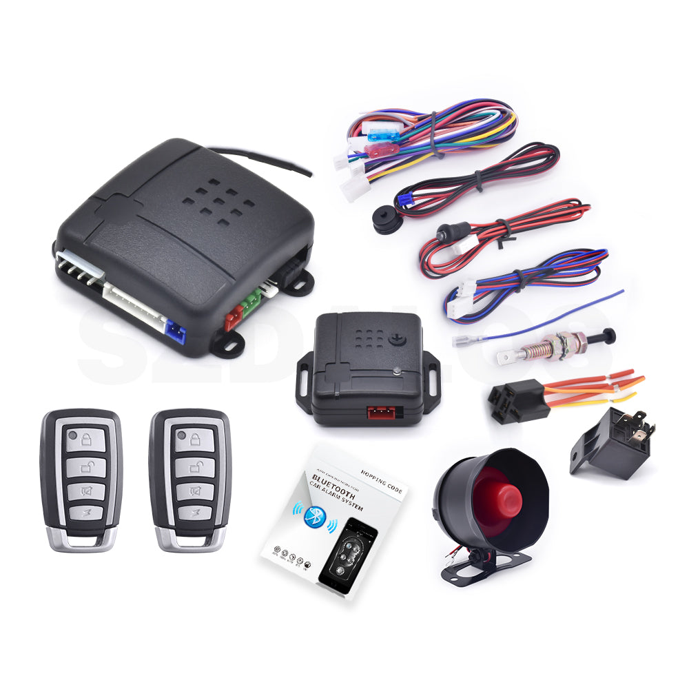 Universal 12V Car Alarm System – Bluetooth App Control, Keyless Entry & Anti-Theft