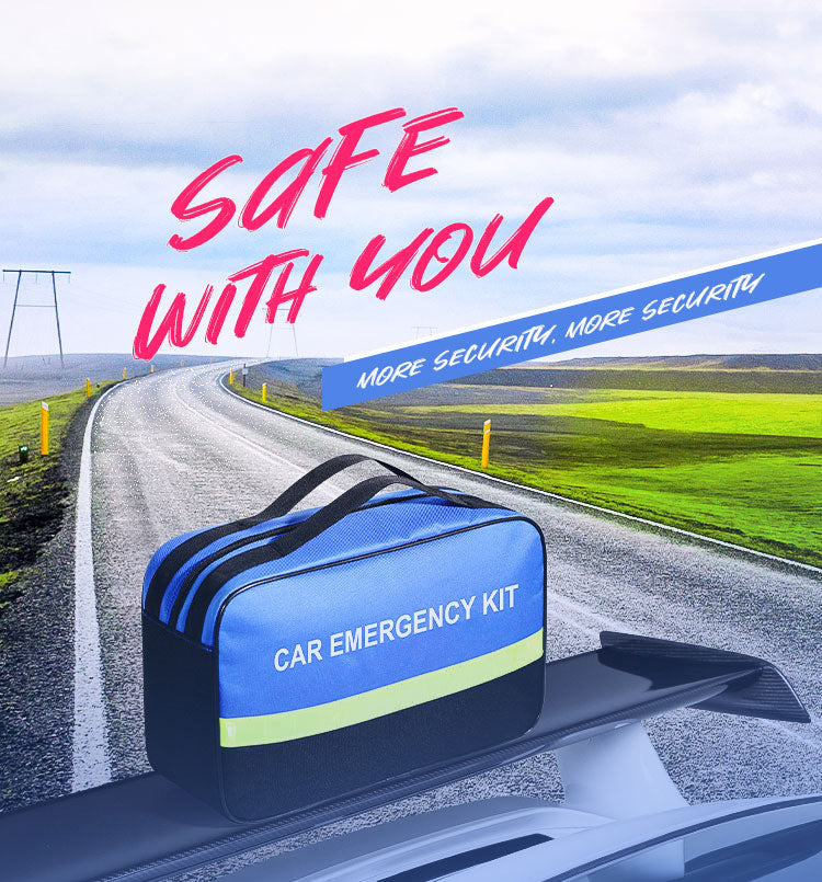 11-in-1 Car Emergency Roadside Assistance Kit – Portable Auto Safety Tool Set with Air Compressor, First Aid Kit, Tow Rope & Warning Triangle