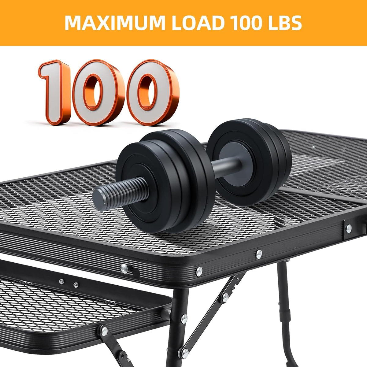 Portable Folding Camping Grill Table – Adjustable Height Outdoor BBQ & Picnic Table