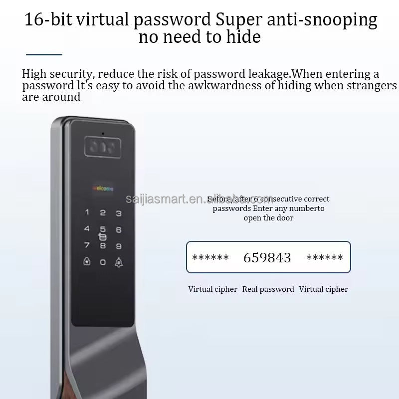 XFK50 Smart Door Lock – WiFi Fingerprint, Face Recognition, Password & Card
