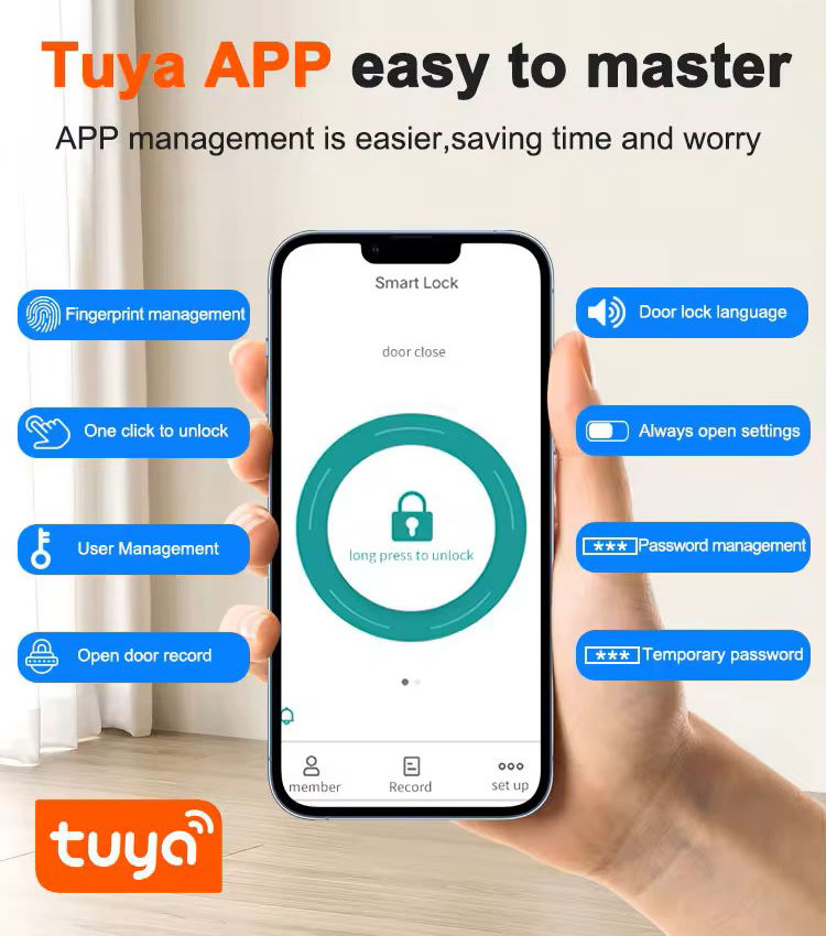 Z21 Tuya Smart Fingerprint Door Lock – WiFi 6068 Digital Keyless Smart Lock