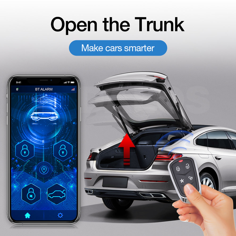 Universal 12V Car Alarm System – Bluetooth App Control, Keyless Entry & Anti-Theft