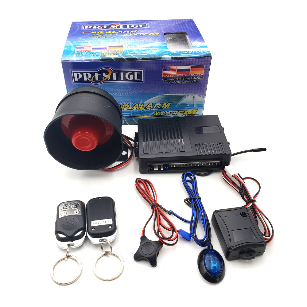 Prestige Car Alarm with Cut Off – 12V Anti-Theft Alarm, Immobilizer & Remote Starter
