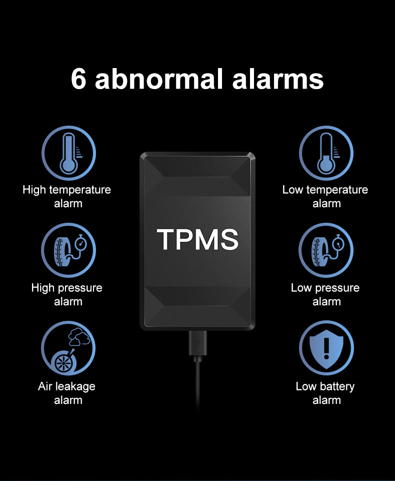 CAREUD TPMS with 4 Internal Sensors – Bluetooth Tyre Pressure Monitoring System for Cars