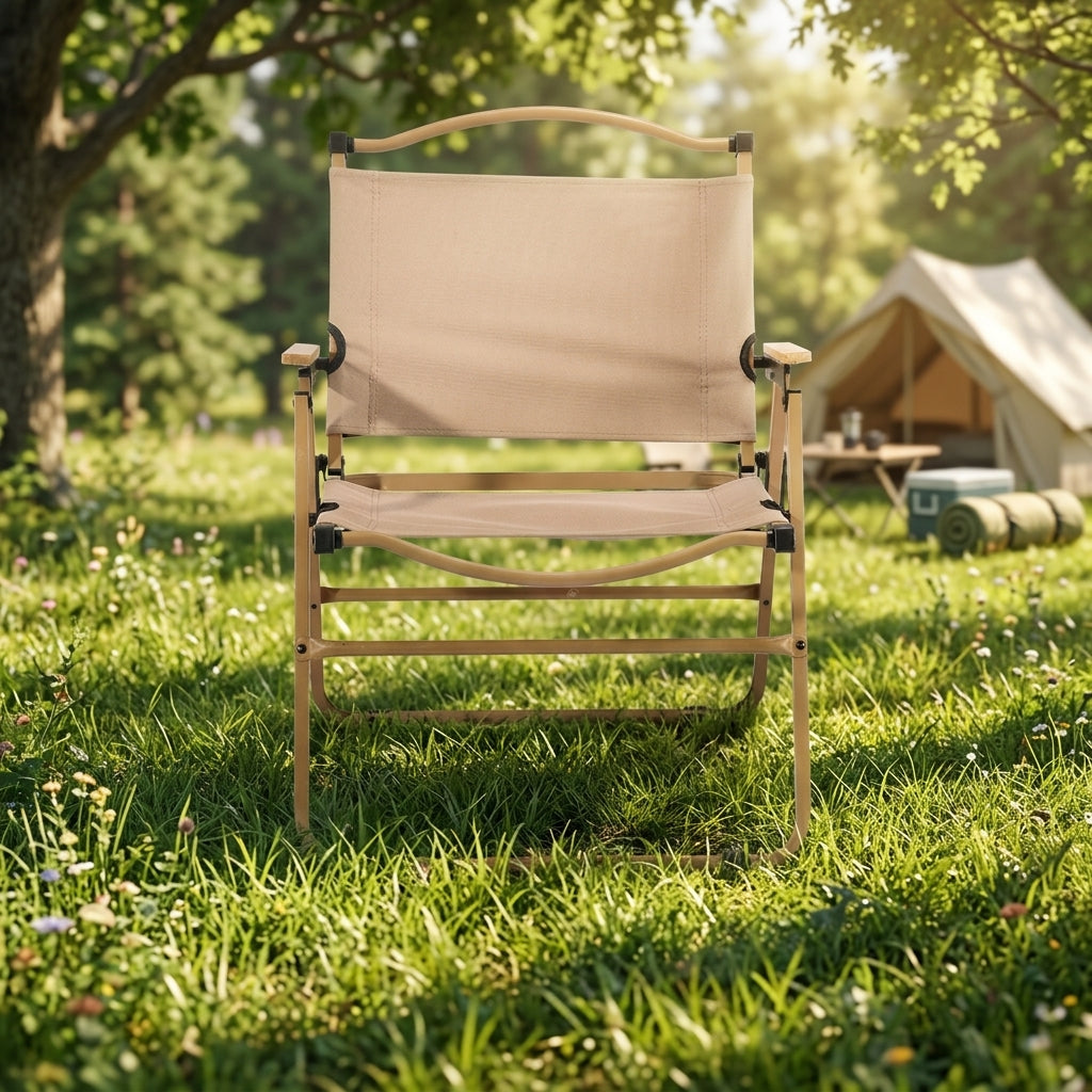 DF-KMT Folding Camping Chair – Portable Carbon Steel Outdoor Chair with Oxford Fabric