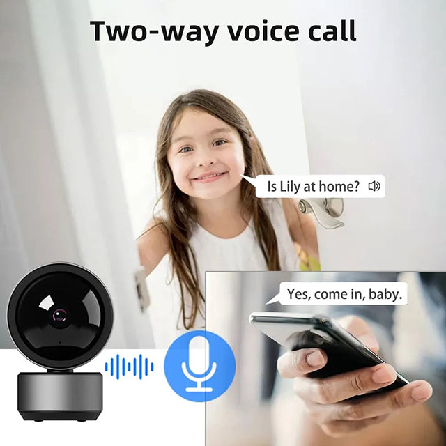 Smart WiFi Security Camera – Tuya 360° PTZ, 5MP Night Vision & Two-Way Audio