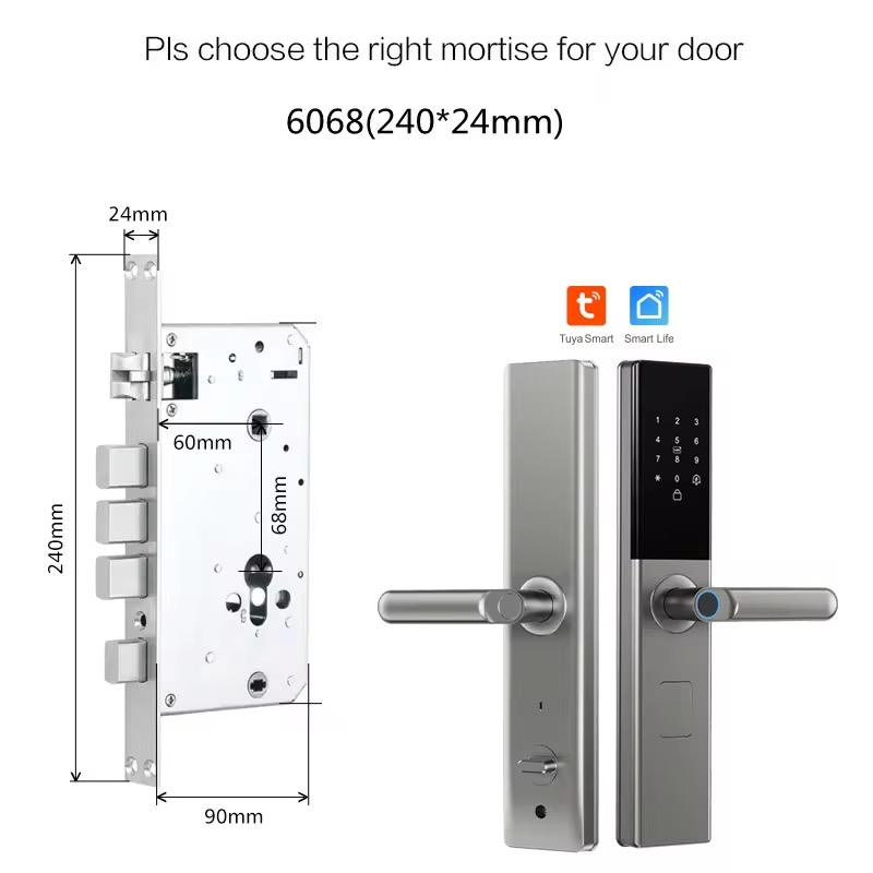Z21 Tuya Smart Fingerprint Door Lock – WiFi 6068 Digital Keyless Smart Lock