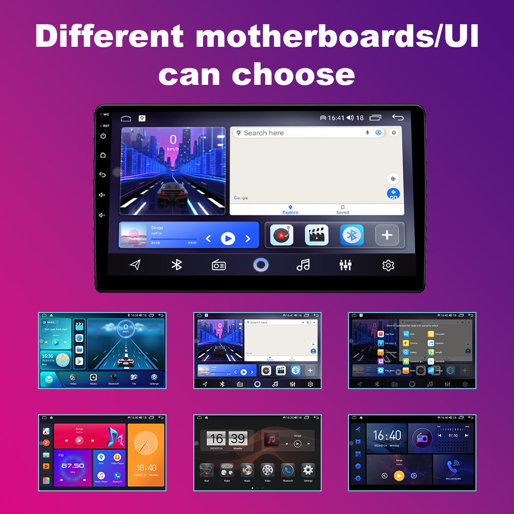 9/10 Inch Android Car Stereo with Wireless Apple CarPlay & Android Auto – IPS QLED Touchscreen GPS Navigation, Bluetooth, WiFi & 4G Double DIN Multimedia Player