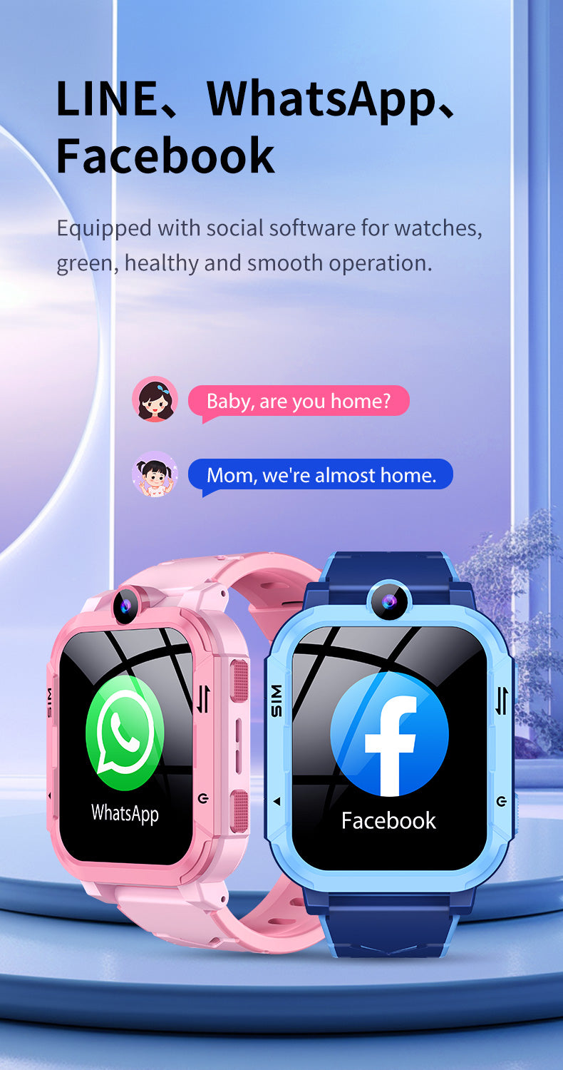 Kids 4G GPS Smart Watch with SIM Card, SOS, Video Call & Location Tracking