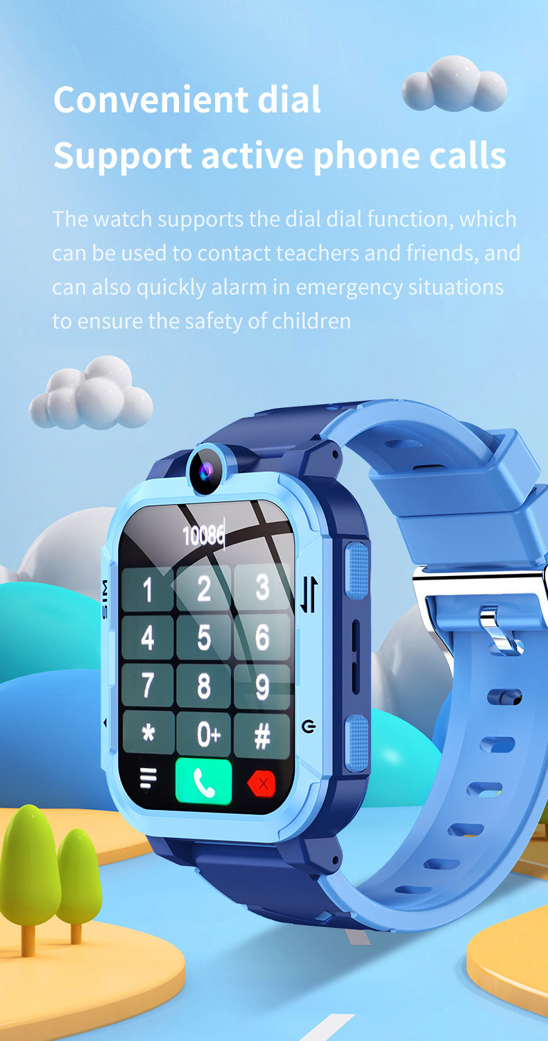 Kids 4G GPS Smart Watch with SIM Card, SOS, Video Call & Location Tracking