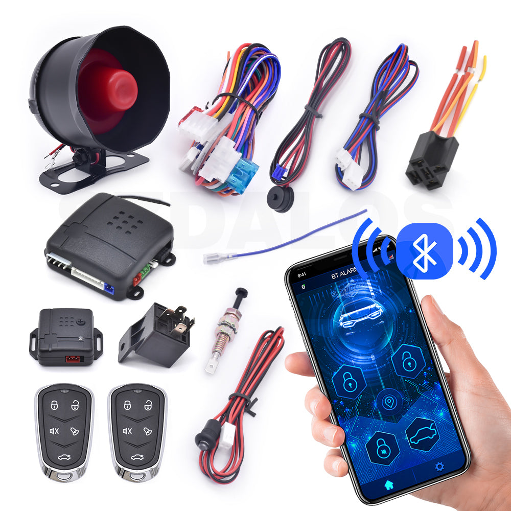 BT Car Alarm System – Bluetooth App Control, Keyless Entry & Central Locking