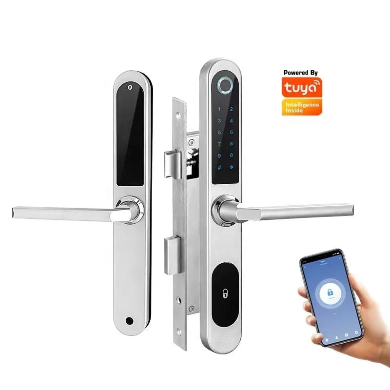 D9 Smart Door Lock – Tuya WiFi Fingerprint, Password, Card & Key Keyless Entry