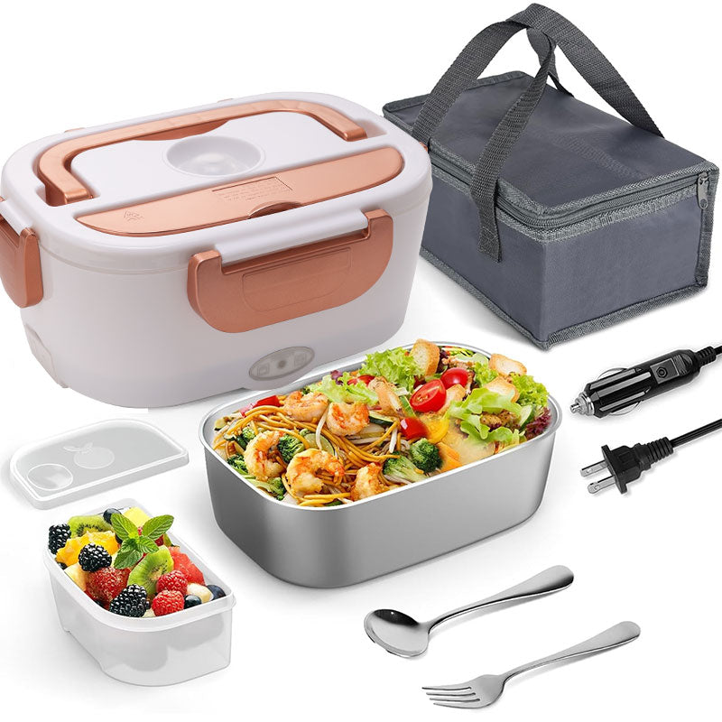 1.5L Electric Lunch Box Food Warmer for Car, Truck, Home & Office | 12V/24V/110V/220V Heated Lunch Box