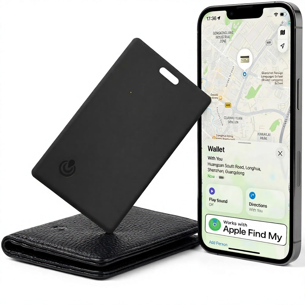 WESOLVET Smart Wallet Tracker Card – Apple Find My & Google Find Hub GPS Locator