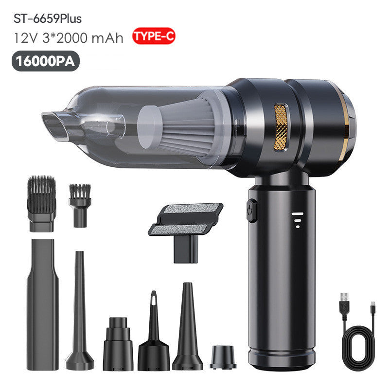 ST-6657Plus Car Vacuum Cleaner – 16000Pa Cordless 4-in-1 Vacuum, Blower & Air Duster