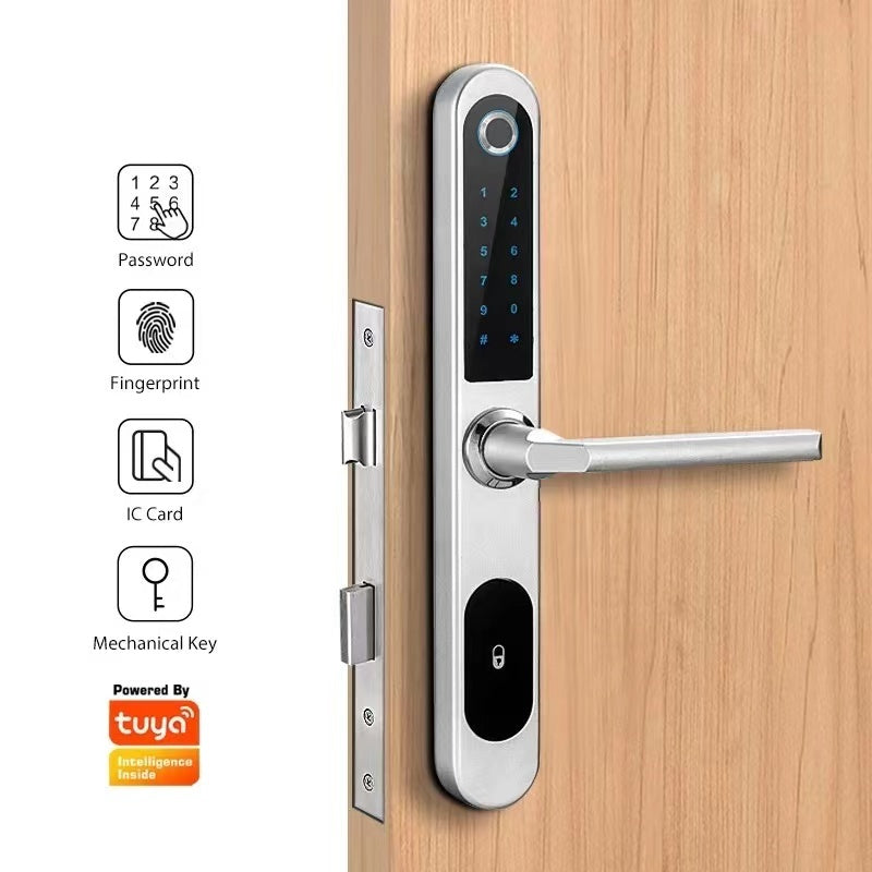D9 Smart Door Lock – Tuya WiFi Fingerprint, Password, Card & Key Keyless Entry