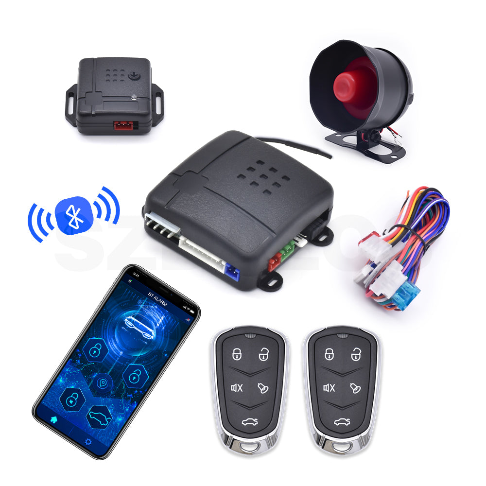 BT Car Alarm System – Bluetooth App Control, Keyless Entry & Central Locking