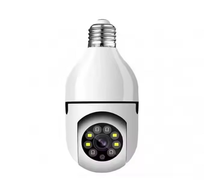 360° WiFi Light Bulb Security Camera with HD Night Vision