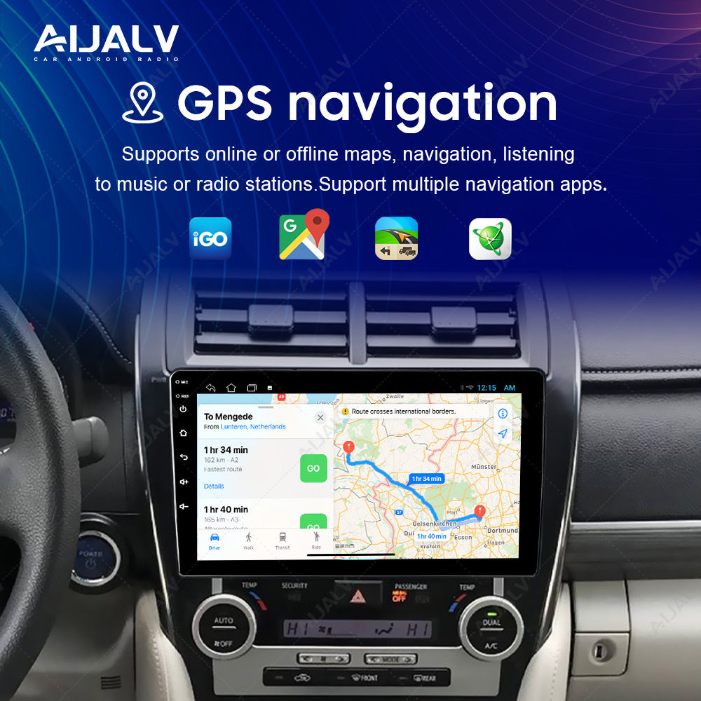 9/10 Inch Android Car Stereo with Wireless Apple CarPlay & Android Auto – IPS QLED Touchscreen GPS Navigation, Bluetooth, WiFi & 4G Double DIN Multimedia Player