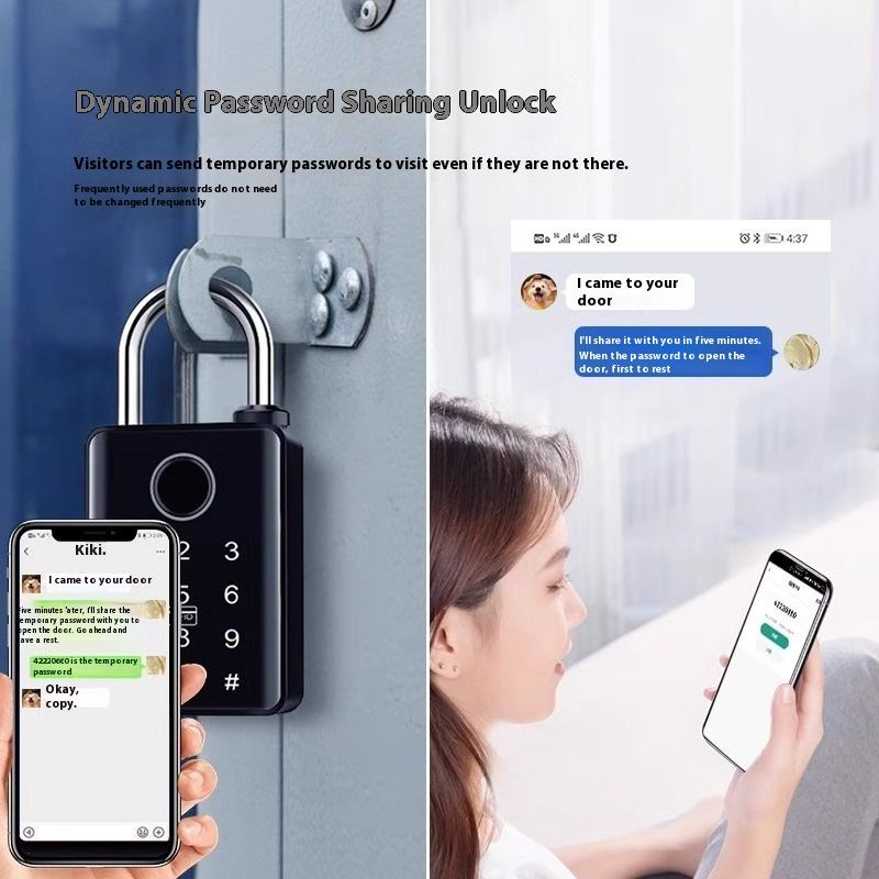 SJ103 Smart Fingerprint Padlock – Tuya WiFi Waterproof IP67 Keyless Lock