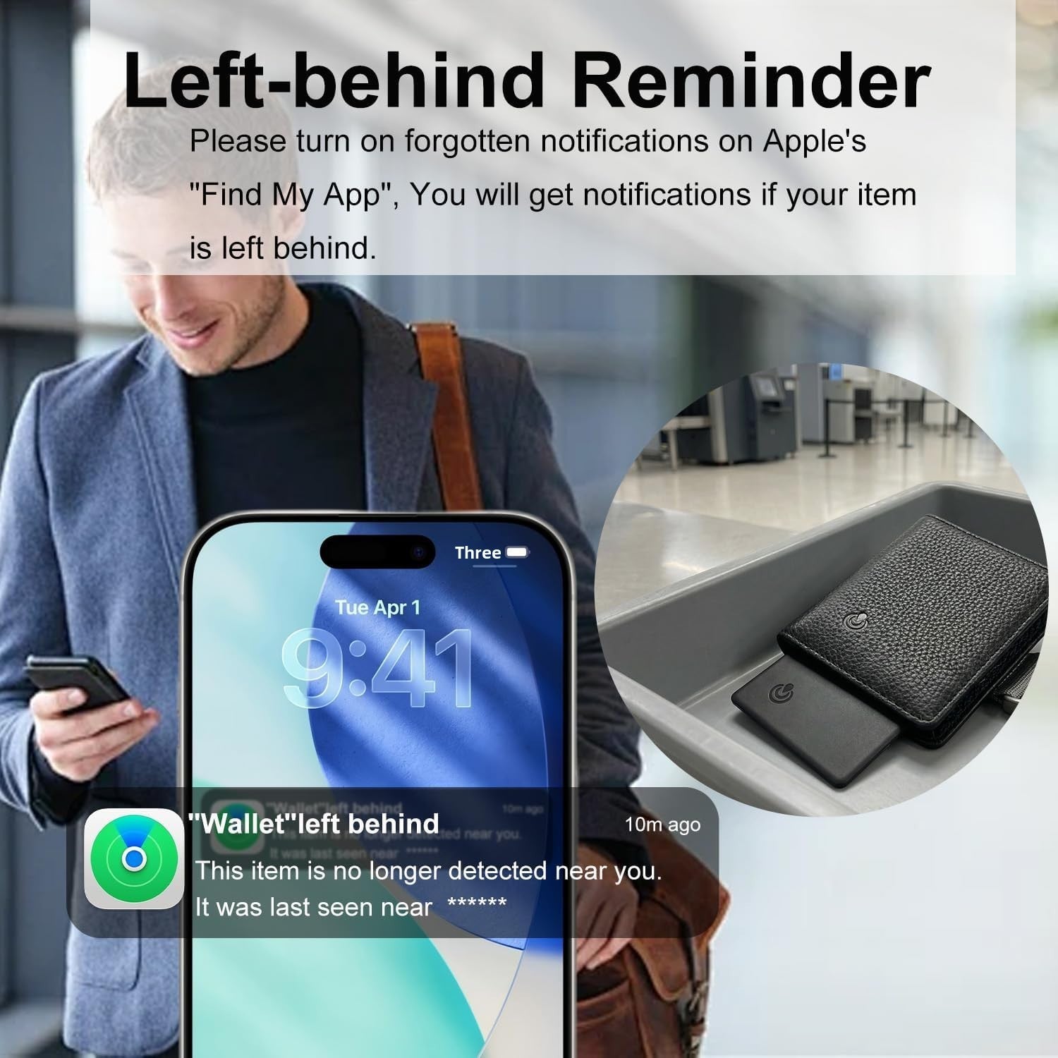 WESOLVET Smart Wallet Tracker Card – Apple Find My & Google Find Hub GPS Locator