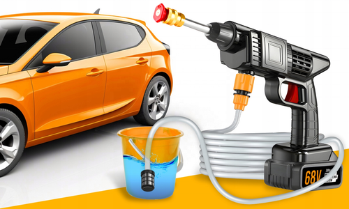 68VF Cordless High Pressure Washer Gun with Battery – Portable Electric Car Wash Machine for Cars, Garden, Patio & Floor Cleaning