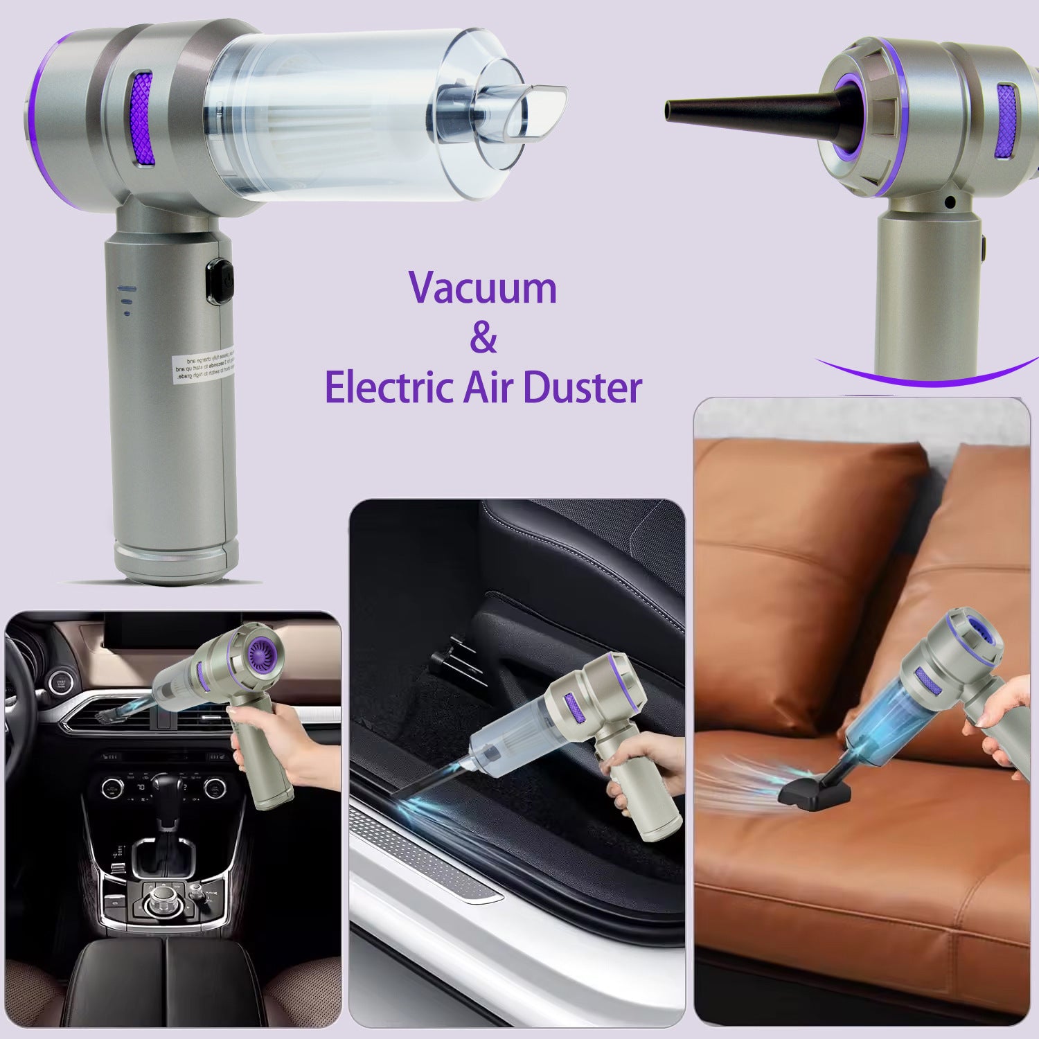 ST-6657Plus Car Vacuum Cleaner – 16000Pa Cordless 4-in-1 Vacuum, Blower & Air Duster