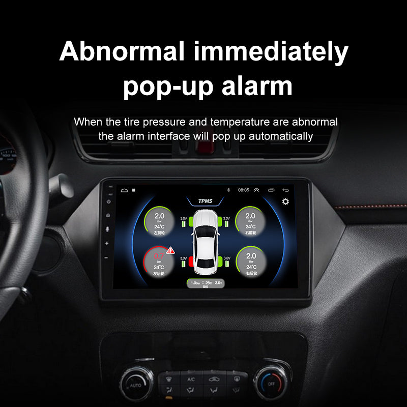 CAREUD TPMS with 4 Internal Sensors – Bluetooth Tyre Pressure Monitoring System for Cars