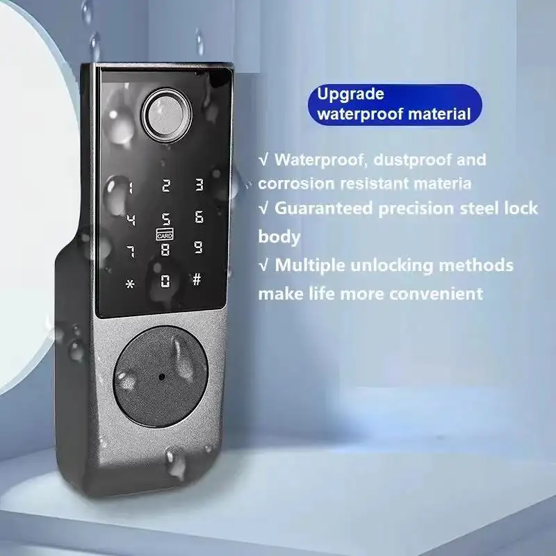 X1Pro Tuya Smart Fingerprint Door Lock – WiFi & Bluetooth Rim Lock for Gates