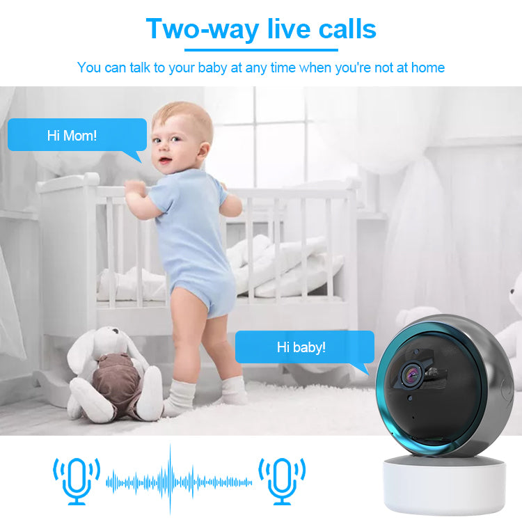 Smart WiFi Security Camera – Tuya 360° PTZ, 5MP Night Vision & Two-Way Audio