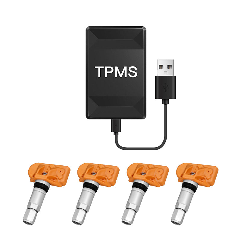 CAREUD TPMS with 4 Internal Sensors – Bluetooth Tyre Pressure Monitoring System for Cars