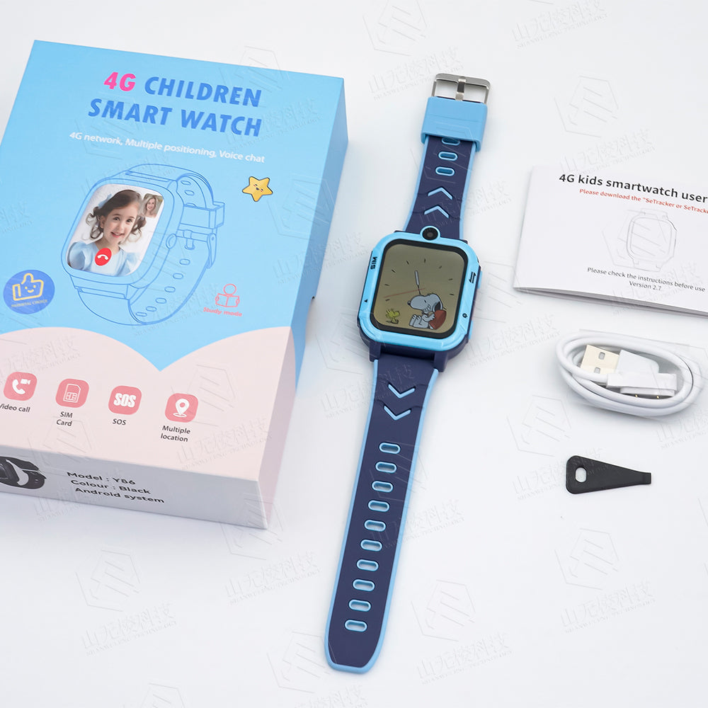 Kids 4G GPS Smart Watch with SIM Card, SOS, Video Call & Location Tracking