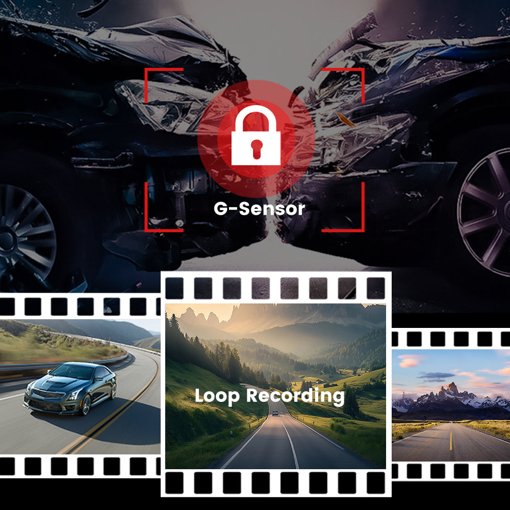 4K 3-Channel Dash Cam with WiFi & GPS – Front, Rear & Interior Car Camera