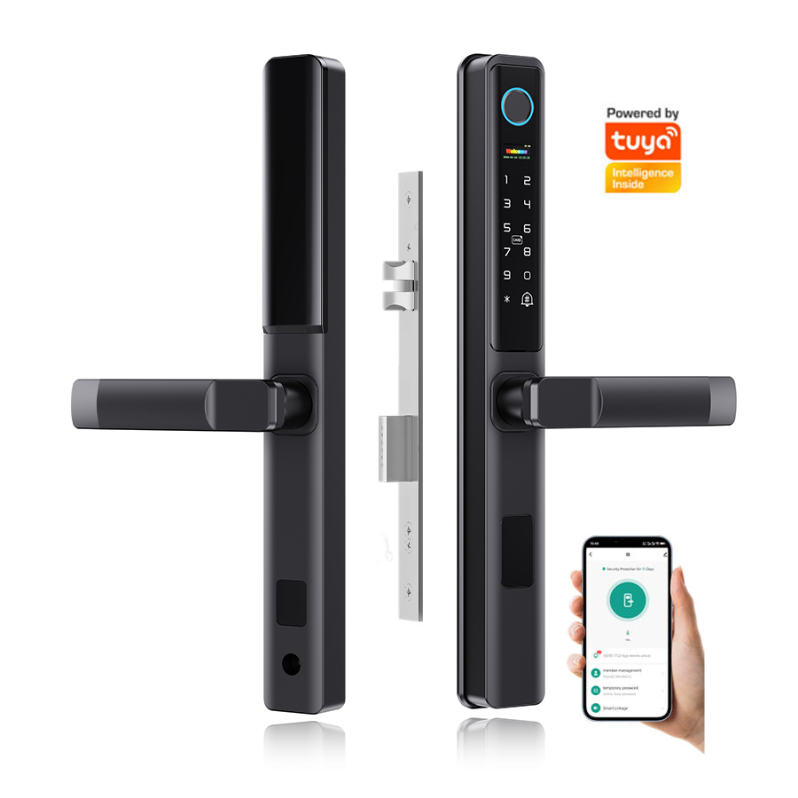 D02 Smart Door Lock – Tuya WiFi Fingerprint, Password, Card & Key Keyless Entry