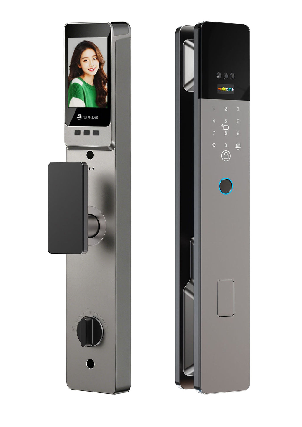 K49 Smart Door Lock – WiFi Tuya Fingerprint, Face Recognition, Camera & Password