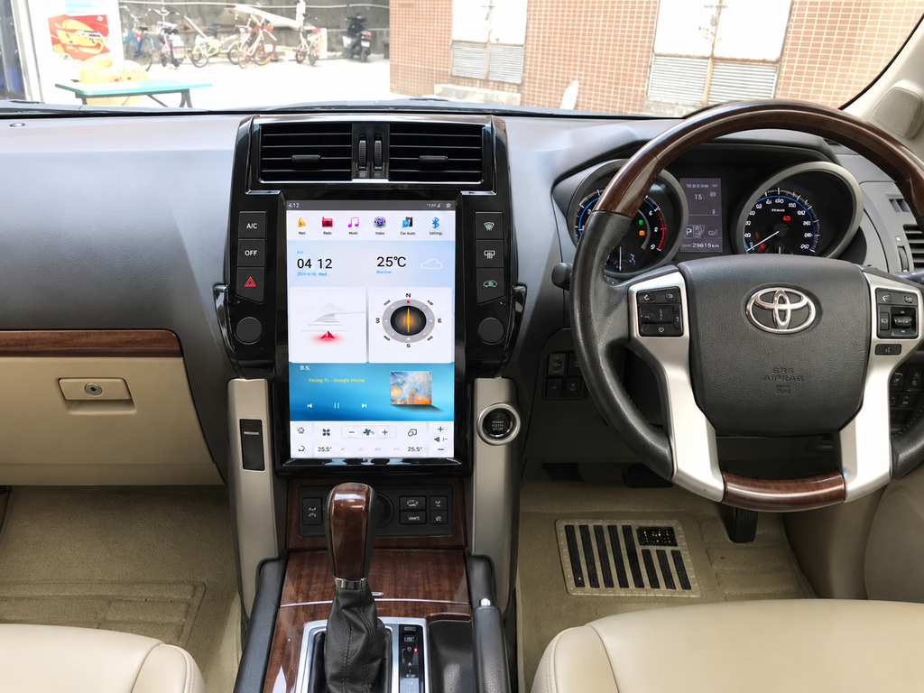🚗 13.6" Android 13 Tesla-Style Head Unit for Toyota Prado 2010–2013
