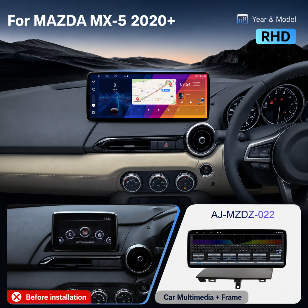 🚗 AIJALV 12.3″ Android Multimedia Player for Mazda MX-5 2020+ RHD