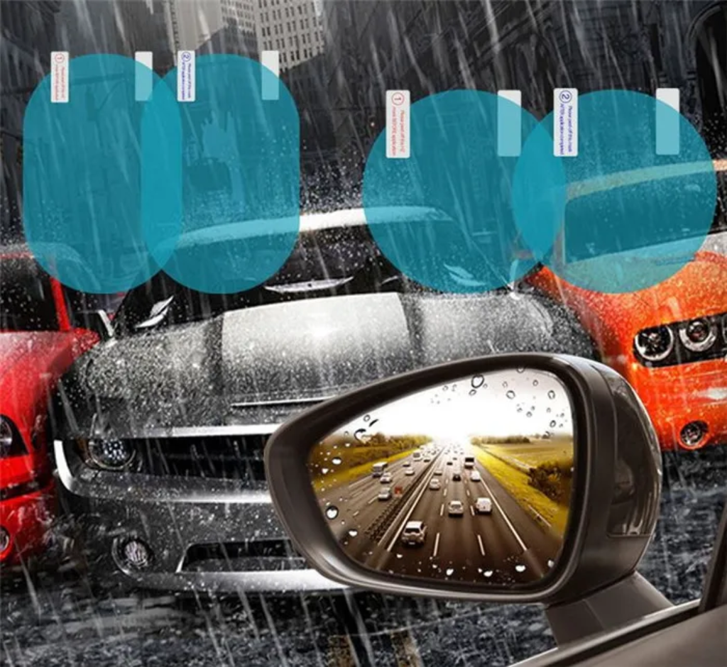 🌧️🚗 PET Nano Rainproof Car Side Mirror Film – Water Repellent Anti-Fog Protector 💧✨- Small size