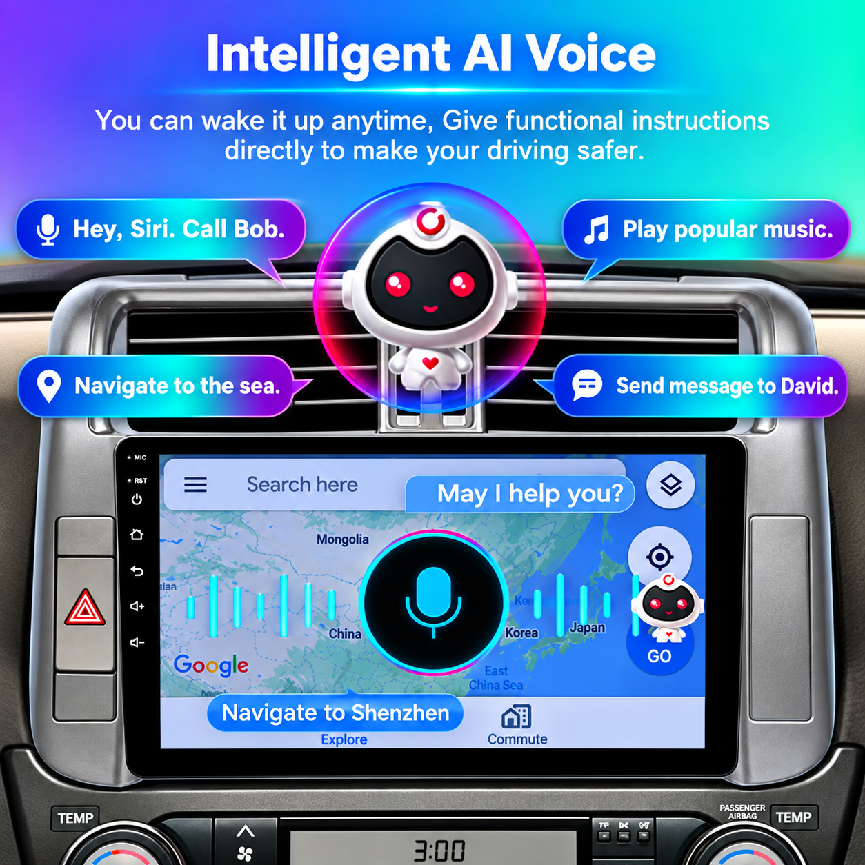 Toyota Prado 2009–2013 9" Android Car Stereo | 4G WiFi GPS | Bluetooth | Apple CarPlay & Android Auto