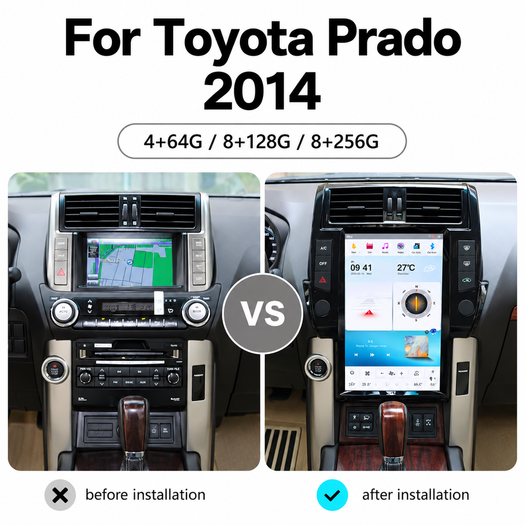 🚘 13.6″ Toyota Prado Android Car Stereo | 2014–2017