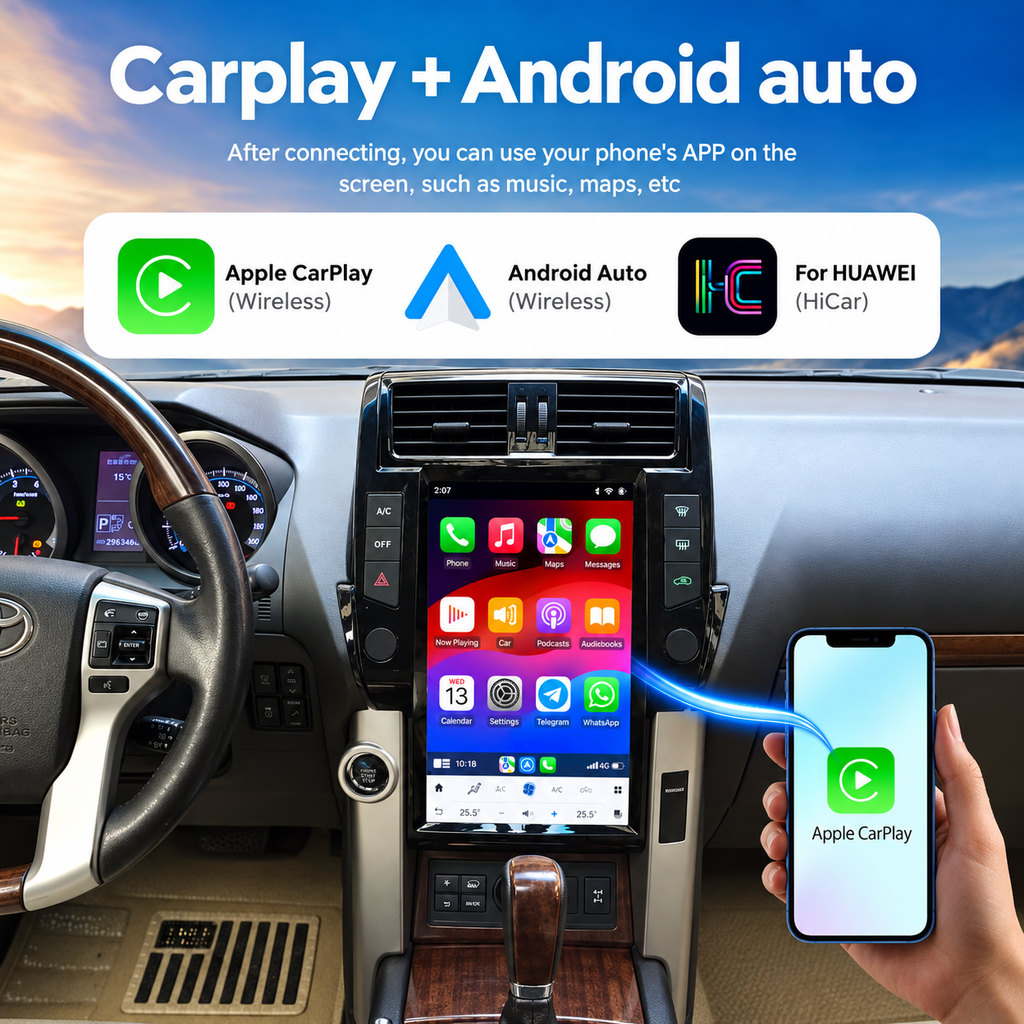 🚘 13.6″ Toyota Prado Android Car Stereo | 2014–2017