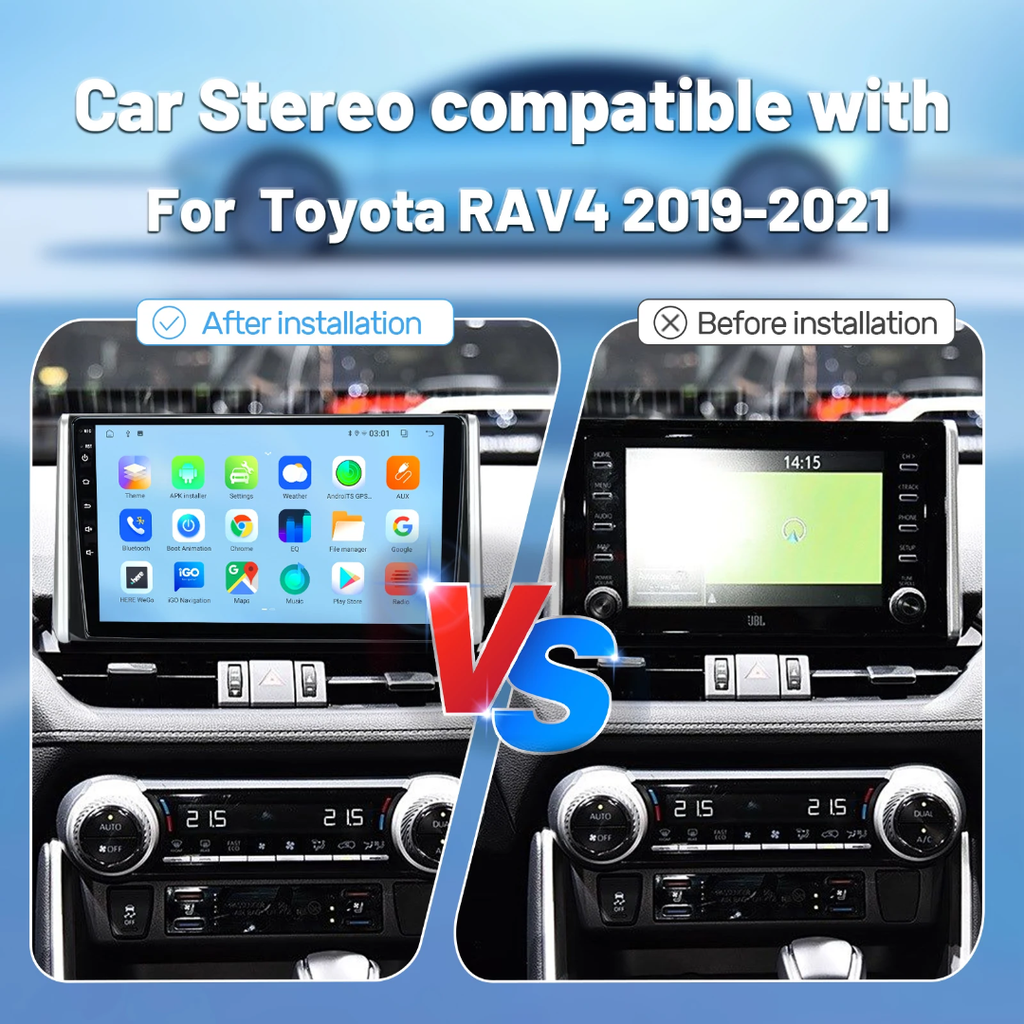 Toyota RAV4 Android Car Stereo 10″ | 2019–2021 | Touchscreen GPS, Bluetooth, CarPlay & Android Auto