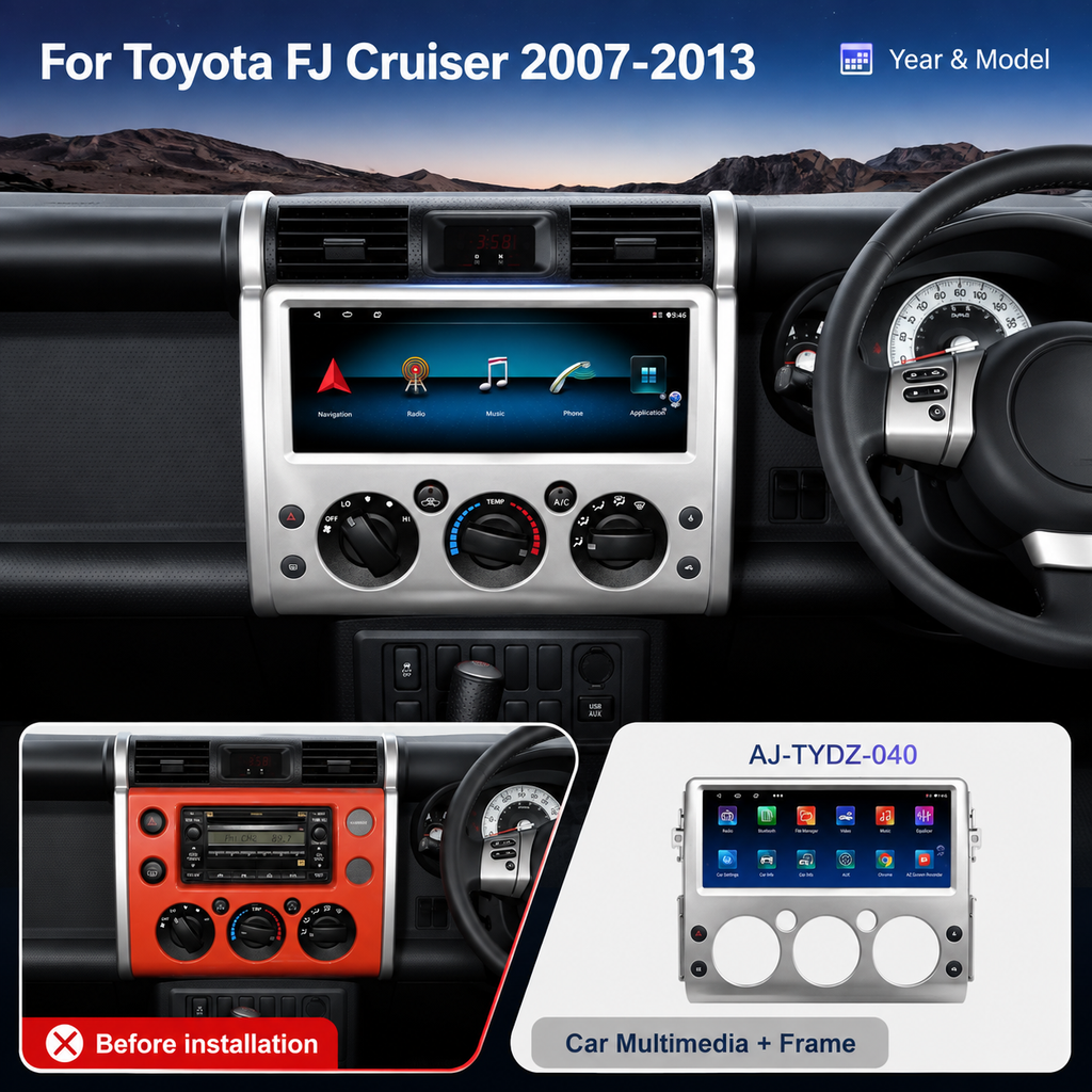 🚗 AIJIA 12.3″ Android Car Multimedia Player | CarPlay, Android Auto, GPS & DSP